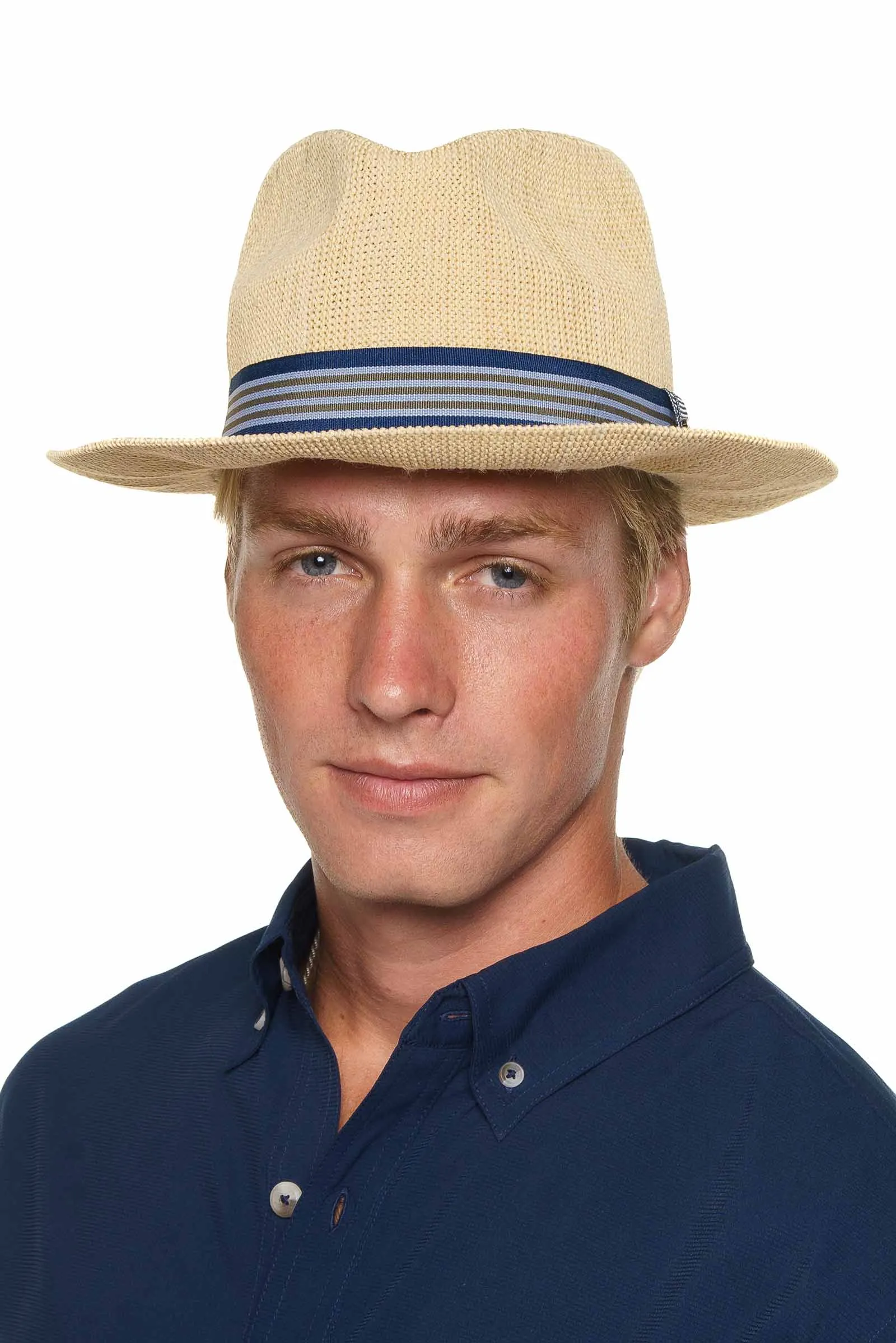 1st Street Men's Classic Poly Knit Fedora | Natural