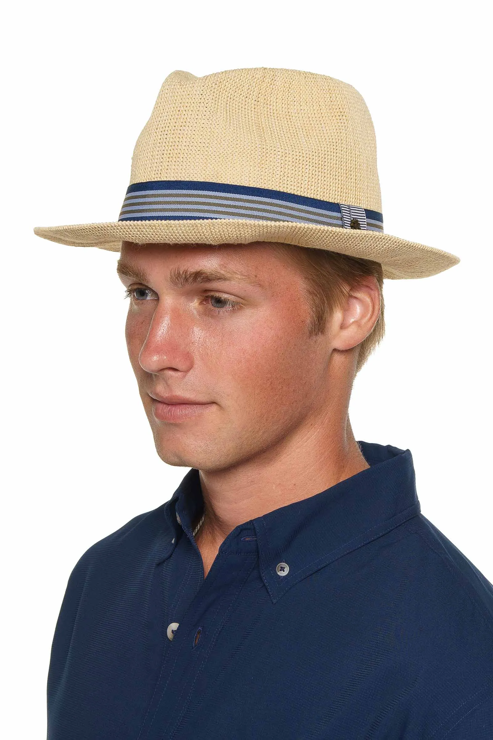 1st Street Men's Classic Poly Knit Fedora | Natural