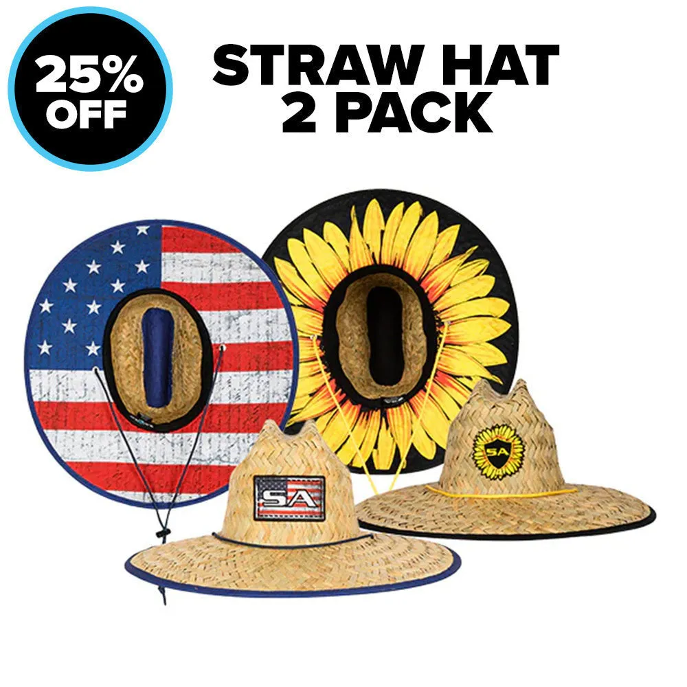 2 STRAW HATS FOR $60