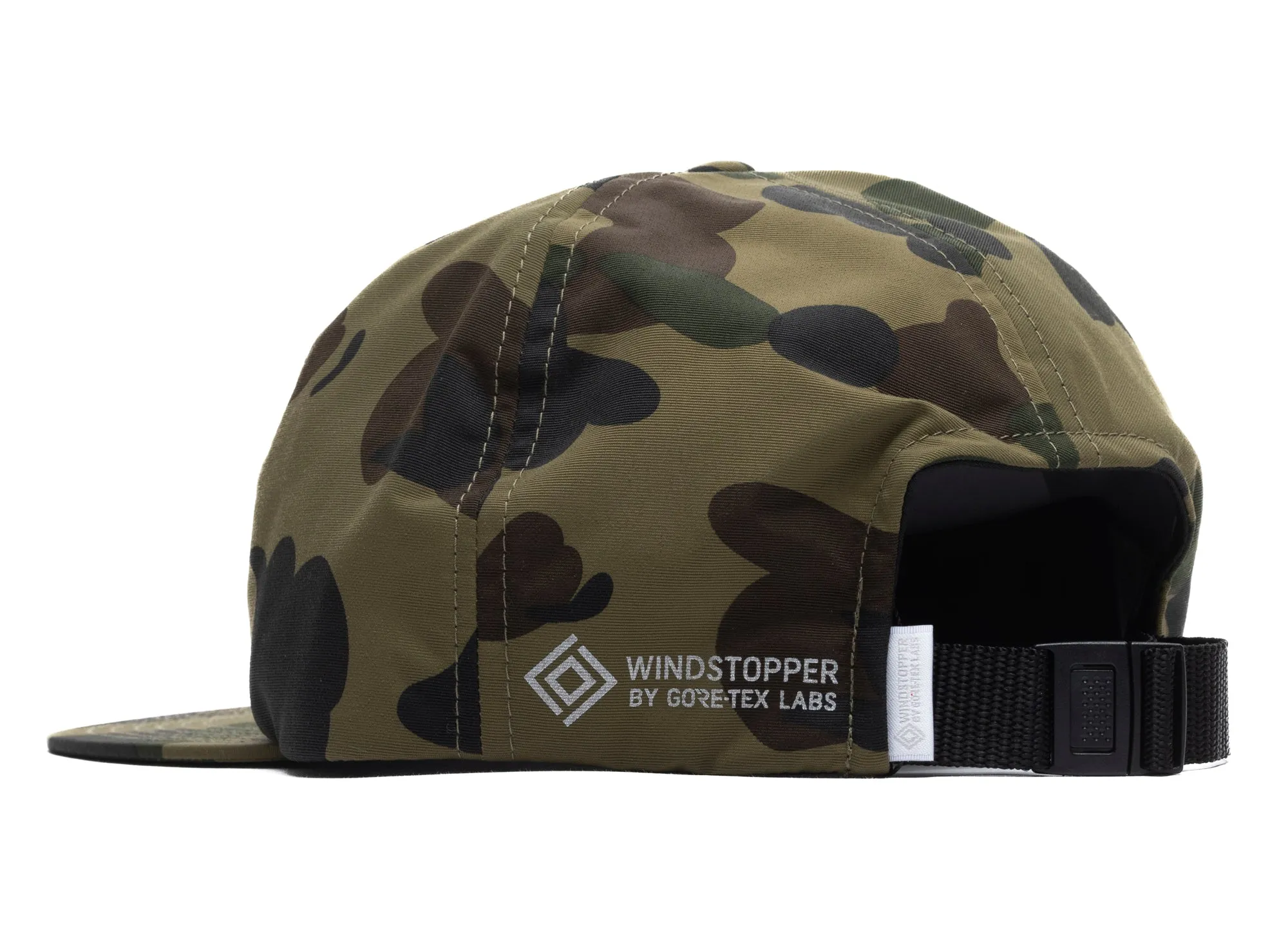 A Bathing Ape Gore-Tex Wind Stopper 1st Camo Panel Cap in Green