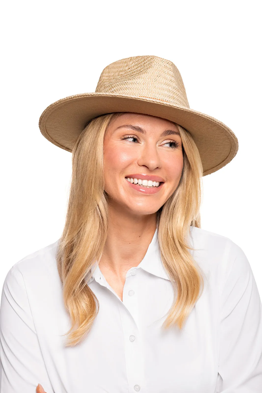 Abaco Palm Straw Pinch Front Fedora  | Natural