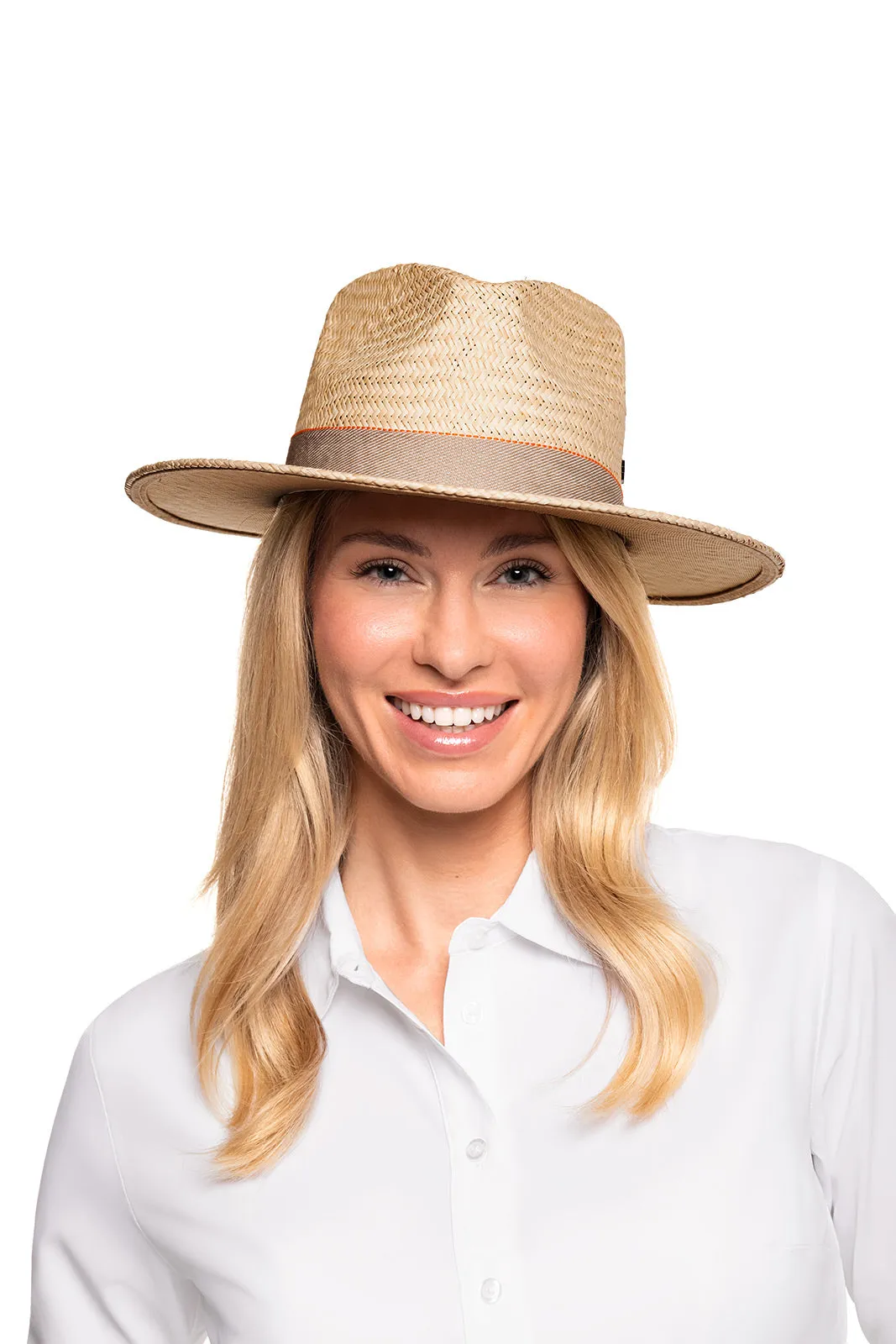 Abaco Palm Straw Pinch Front Fedora  | Natural
