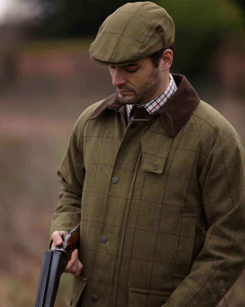 Alan Paine Rutland Waterproof Tweed Flat Cap