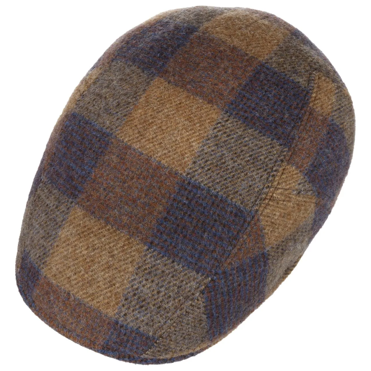 Ankeny Ivy Wool Check Flat Cap by Stetson