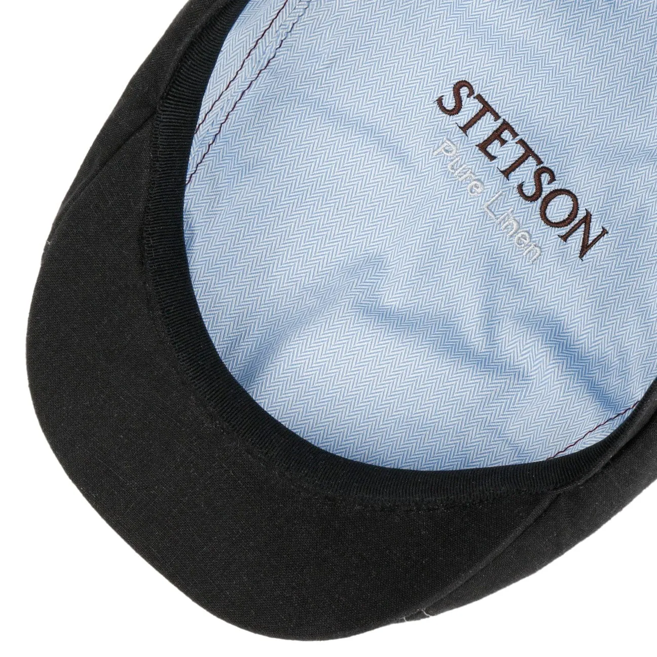 Bricksford 8 Panel Linen Flat Cap by Stetson