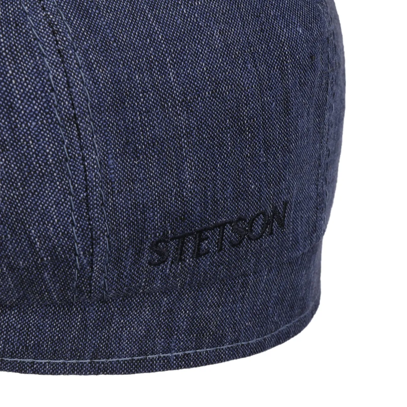 Bricksford 8 Panel Linen Flat Cap by Stetson