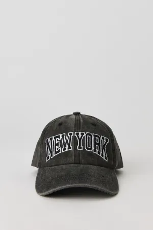 Casquette de baseball délavée avec motif brodé