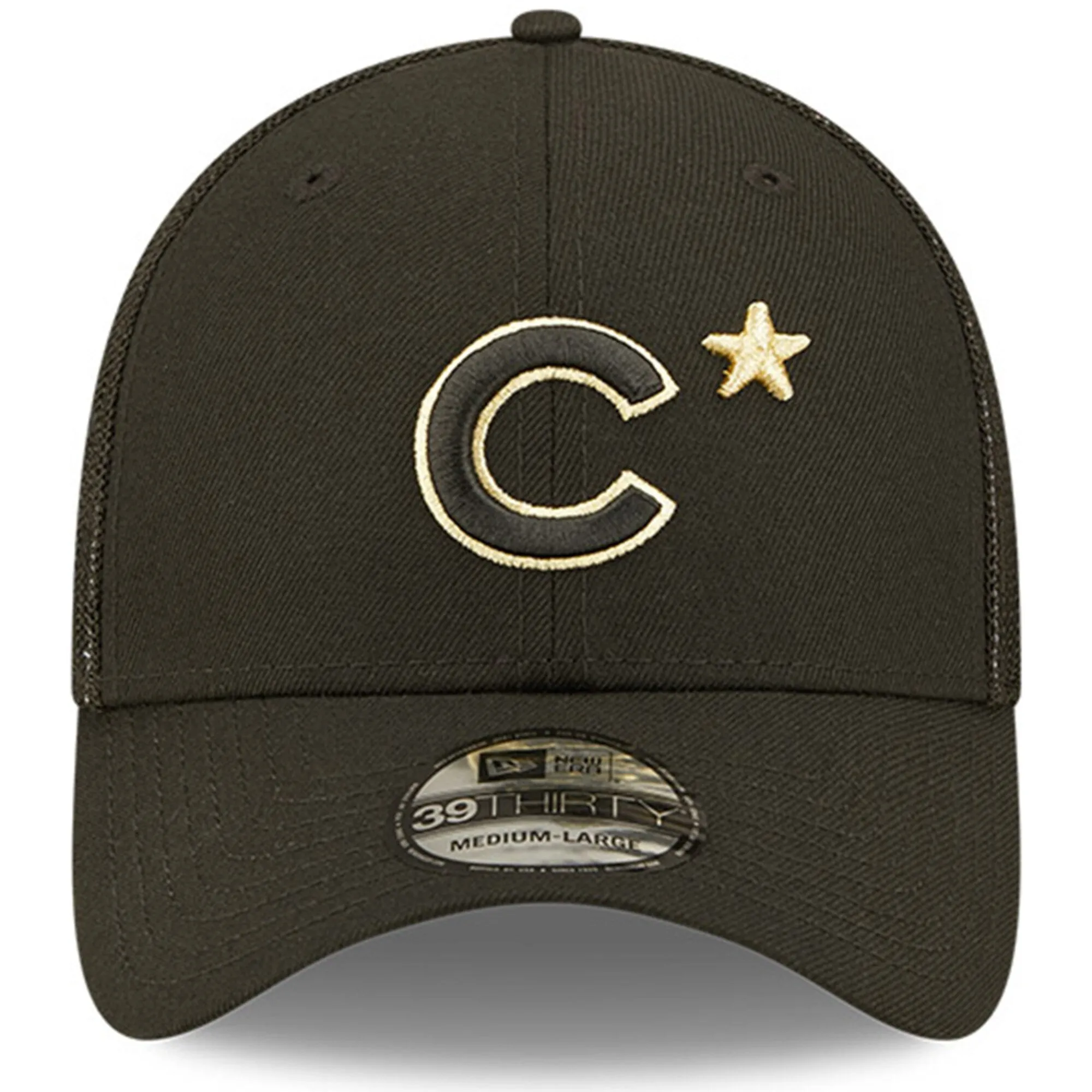 Chicago Cubs New Era 2022 All Star Game Black/Gold 39THIRTY Flex Fit Hat