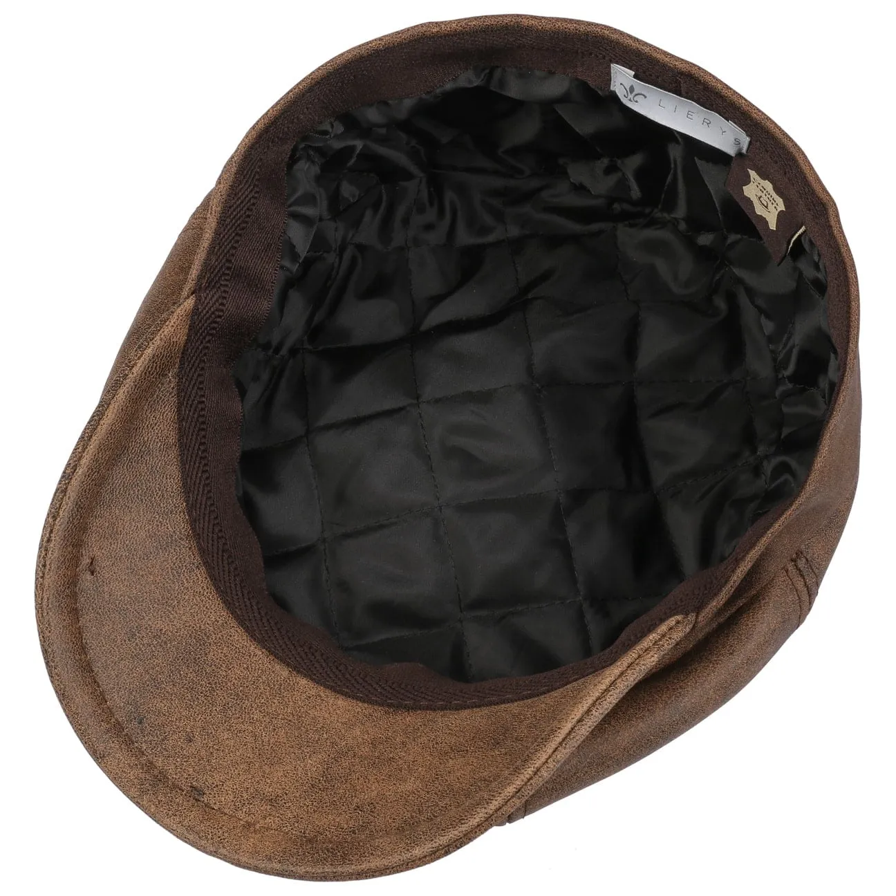 City Nappa Leather Flat Cap by Lierys