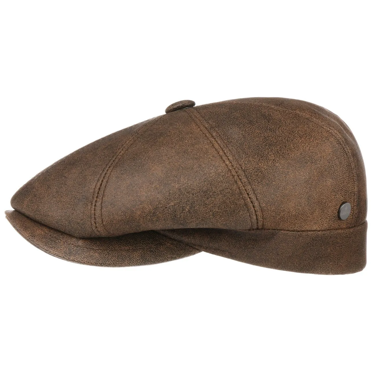 City Nappa Leather Flat Cap by Lierys