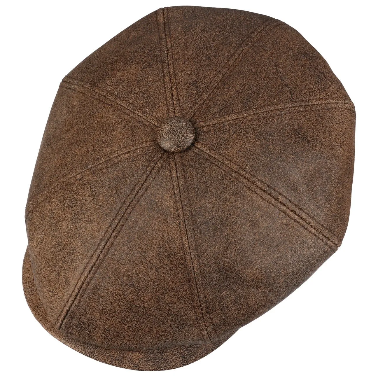 City Nappa Leather Flat Cap by Lierys