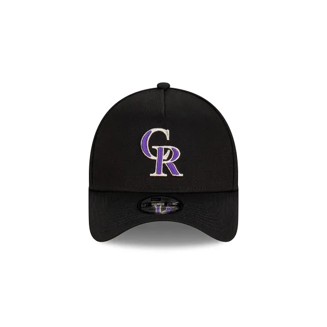 Colorado Rockies MLB Essentials Black OTC 9FORTY A-Frame Snapback