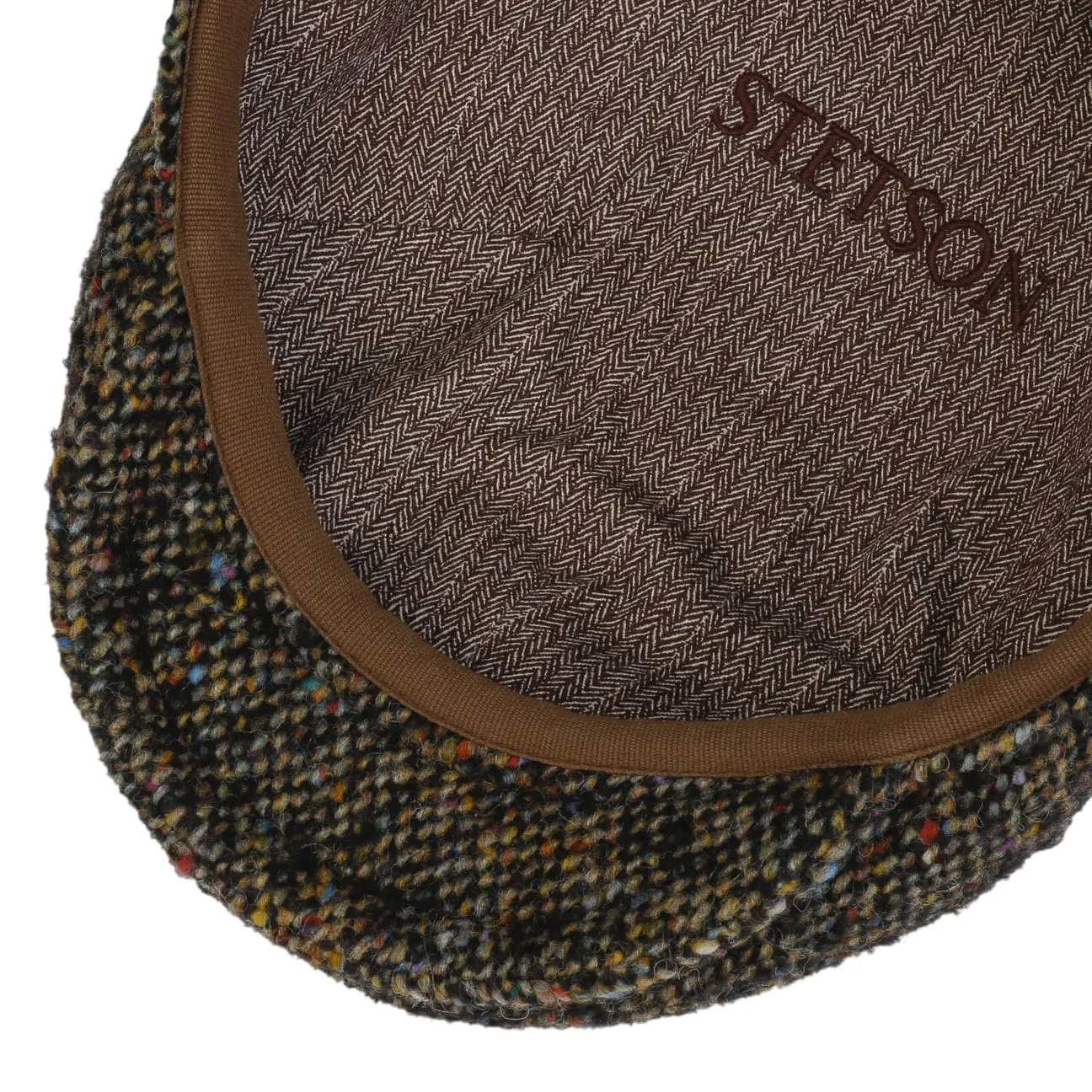 Colour Spots Driver Flat Cap by Stetson