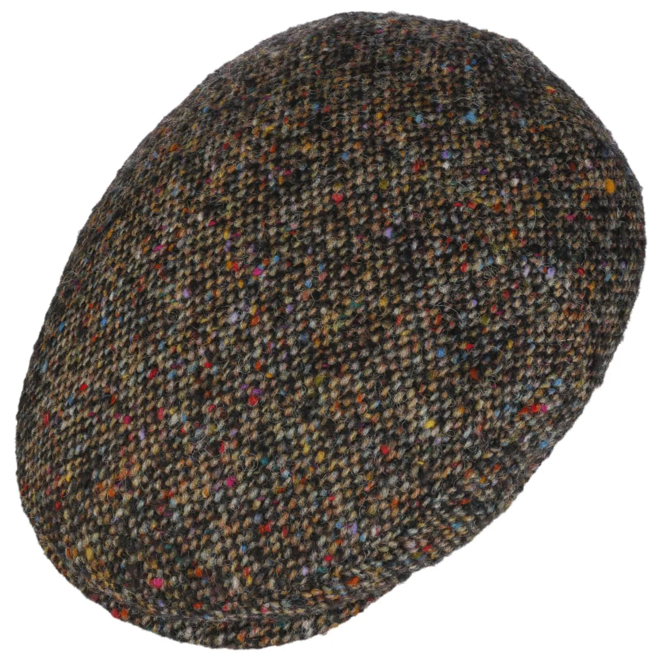 Colour Spots Driver Flat Cap by Stetson