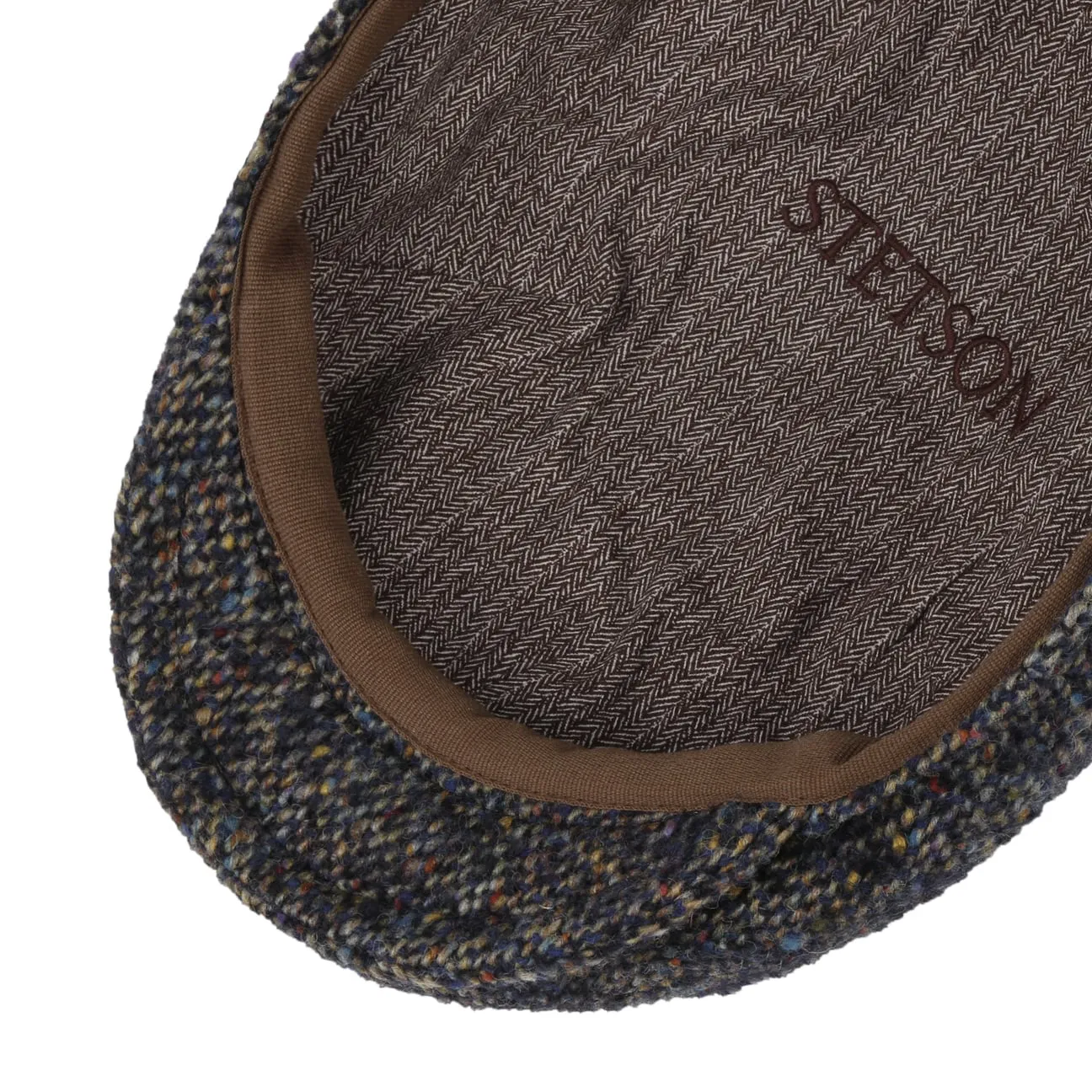 Colour Spots Driver Flat Cap by Stetson