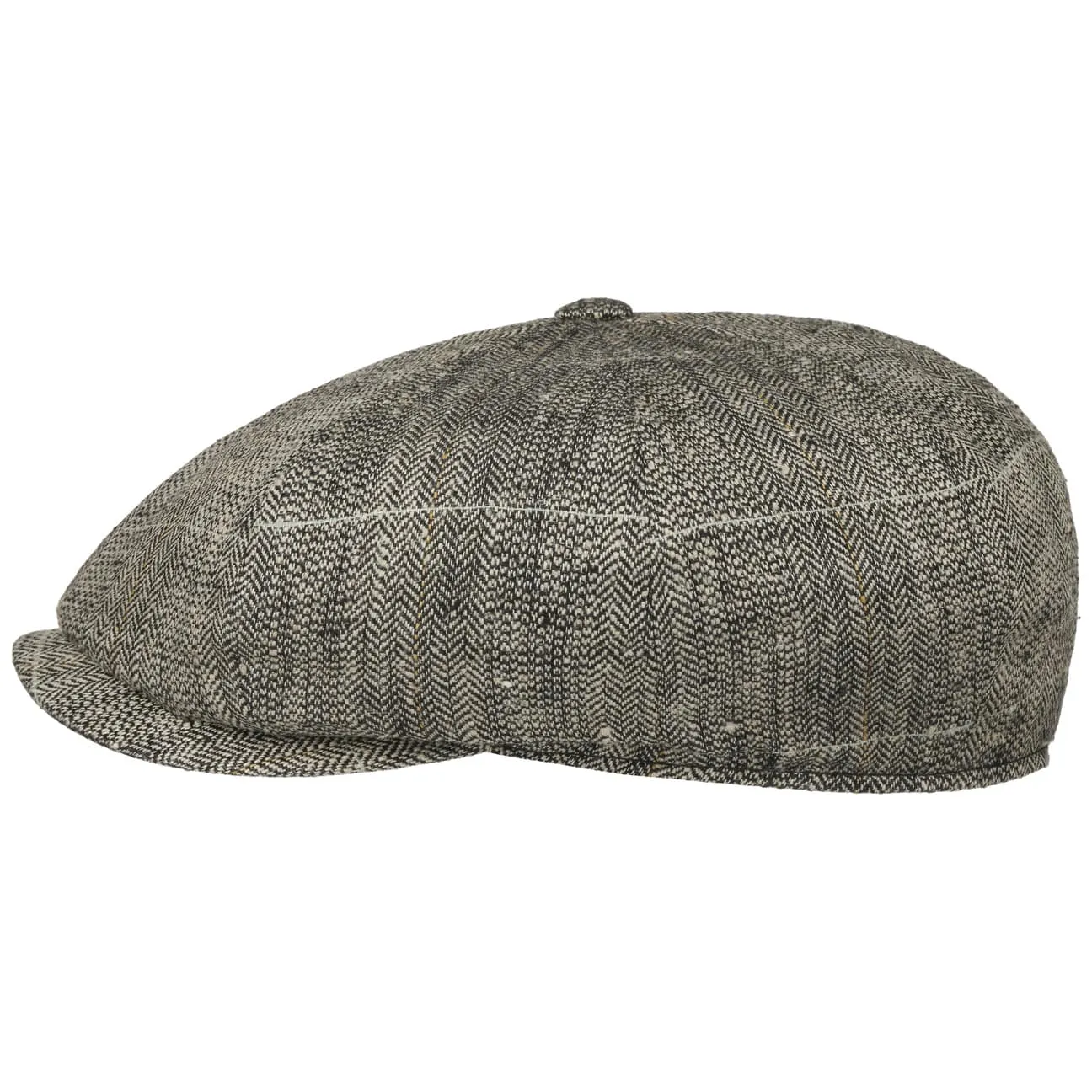 Coverton Herringbone Flat Cap by Stetson