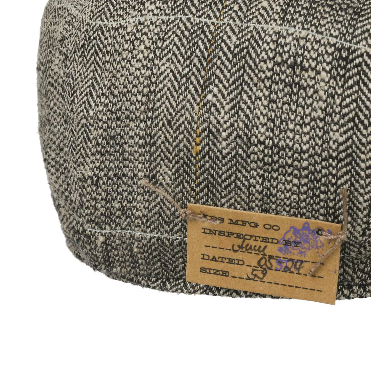 Coverton Herringbone Flat Cap by Stetson
