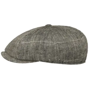 Coverton Herringbone Flat Cap by Stetson