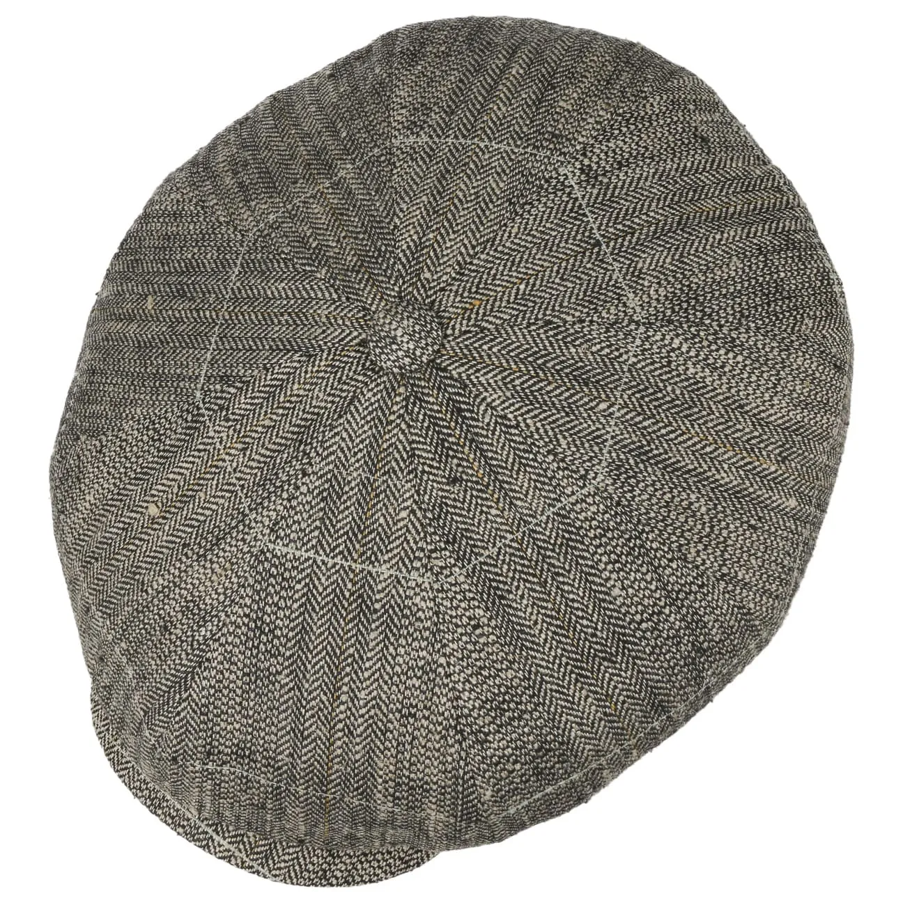 Coverton Herringbone Flat Cap by Stetson