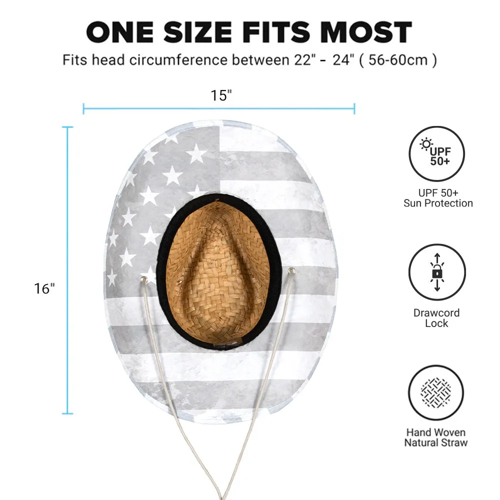 Cowboy Straw Hat | Ghost American Flag