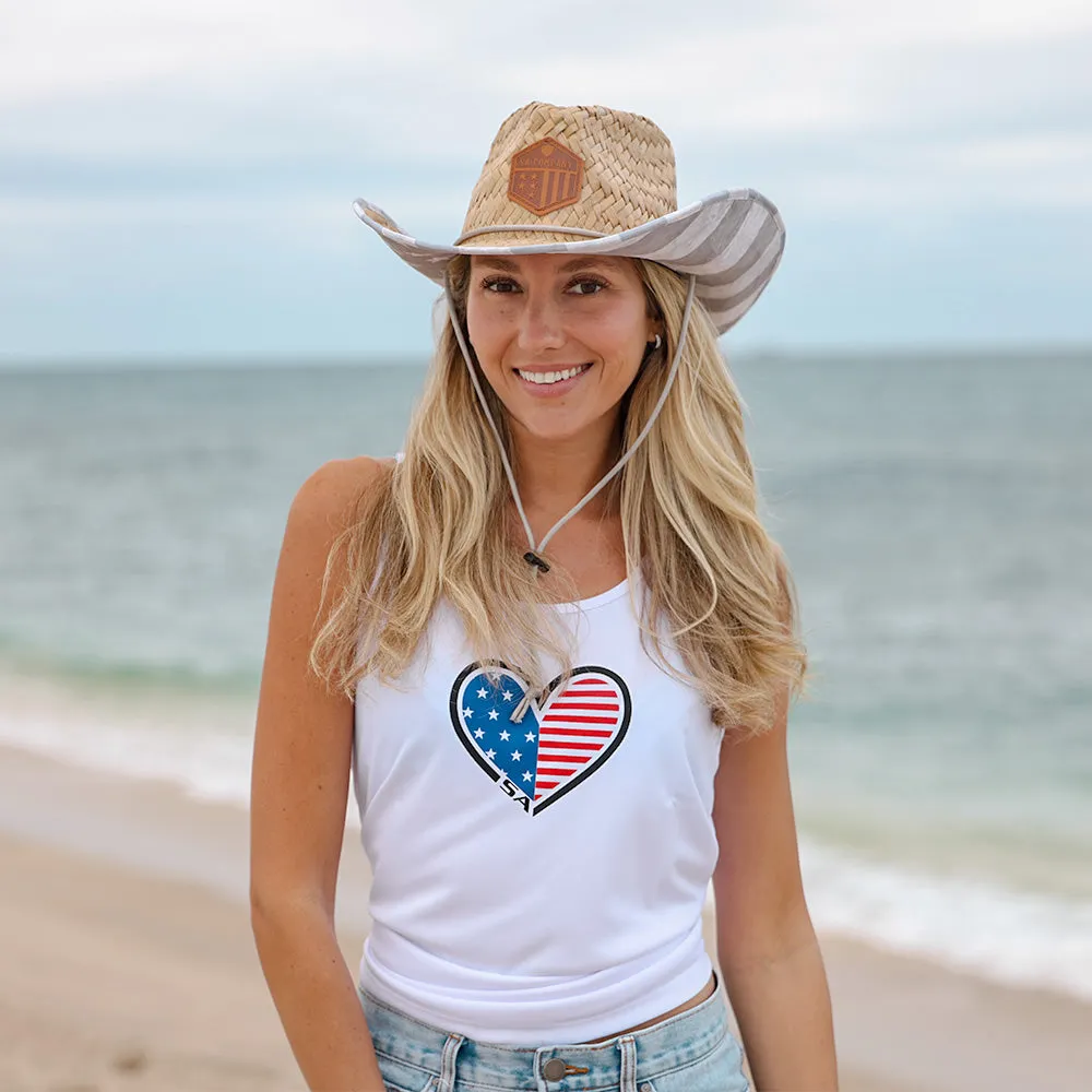 Cowboy Straw Hat | Ghost American Flag