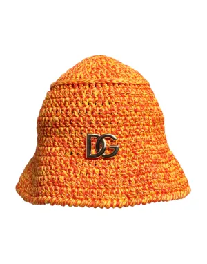 Dolce & Gabbana Cotton Crochet DG Logo Bucket Women's Hat