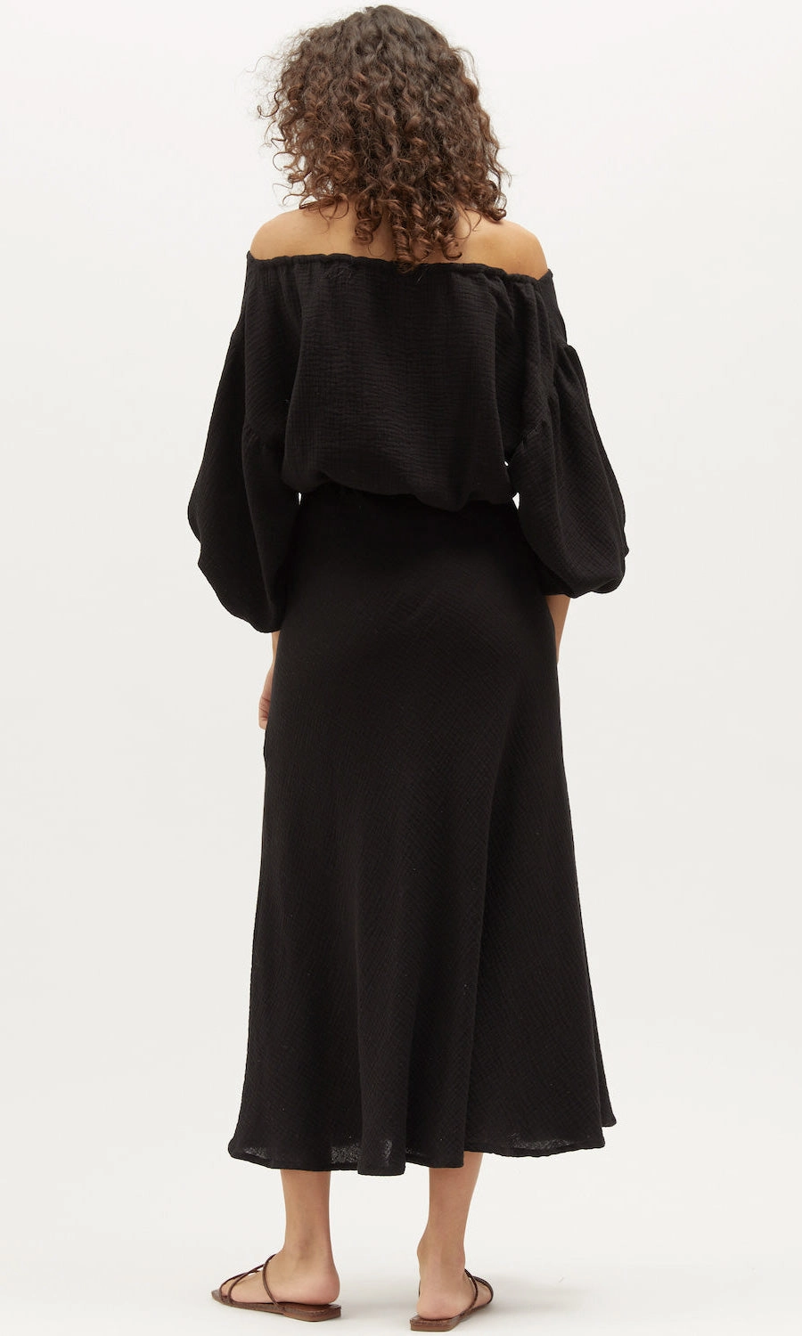 Dominique Louie Dress - Black Muslin