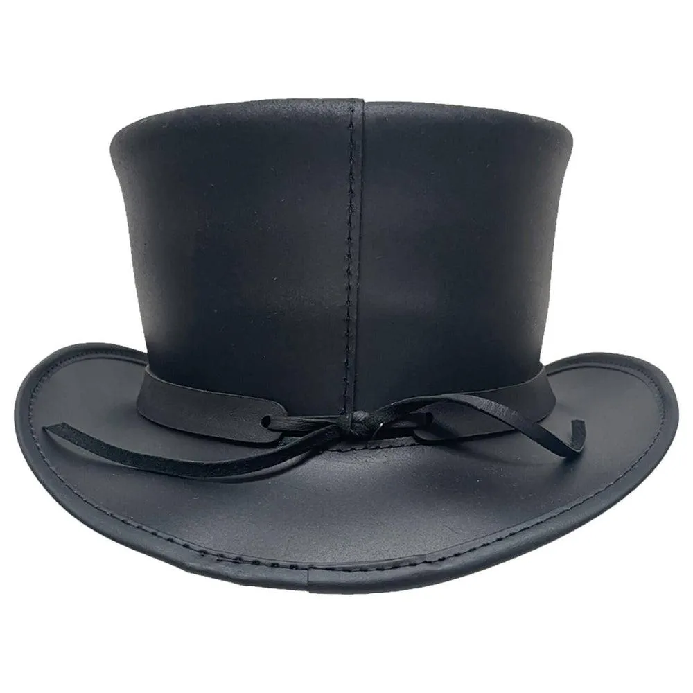 El Dorado Red Eye | Mens Leather Top Hat with Red Eye Hat Band