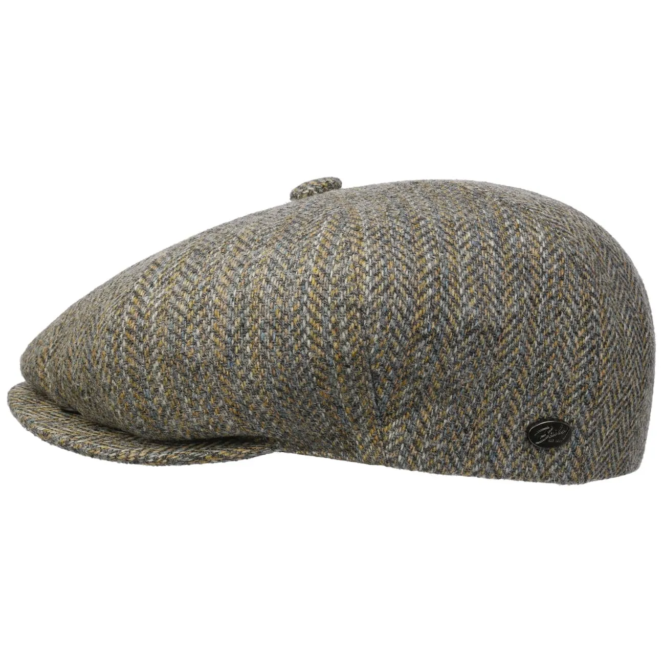 Galvin Stripe Herringbone Flat Cap by Bailey 1922