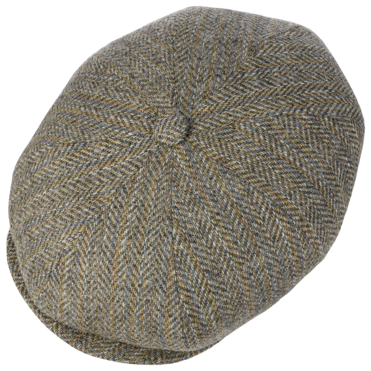 Galvin Stripe Herringbone Flat Cap by Bailey 1922