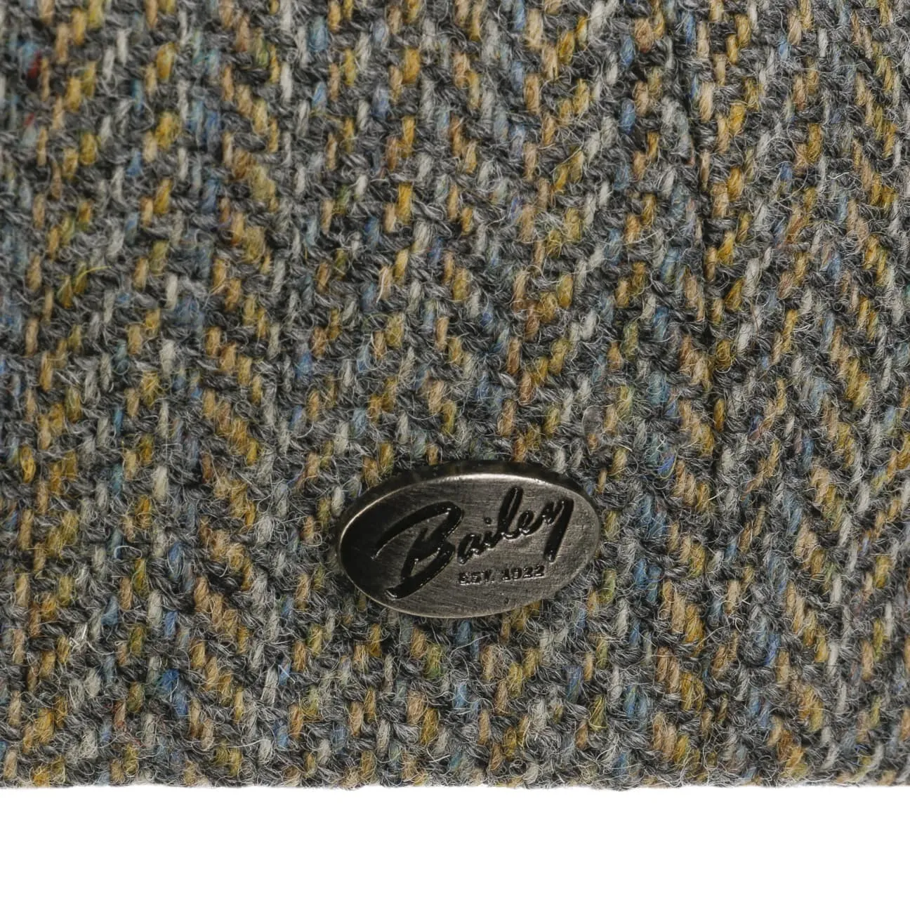 Galvin Stripe Herringbone Flat Cap by Bailey 1922
