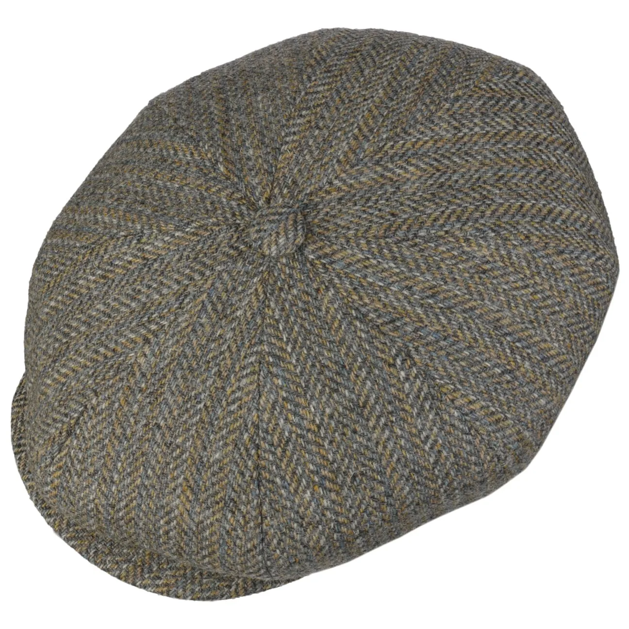 Galvin Stripe Herringbone Flat Cap by Bailey 1922