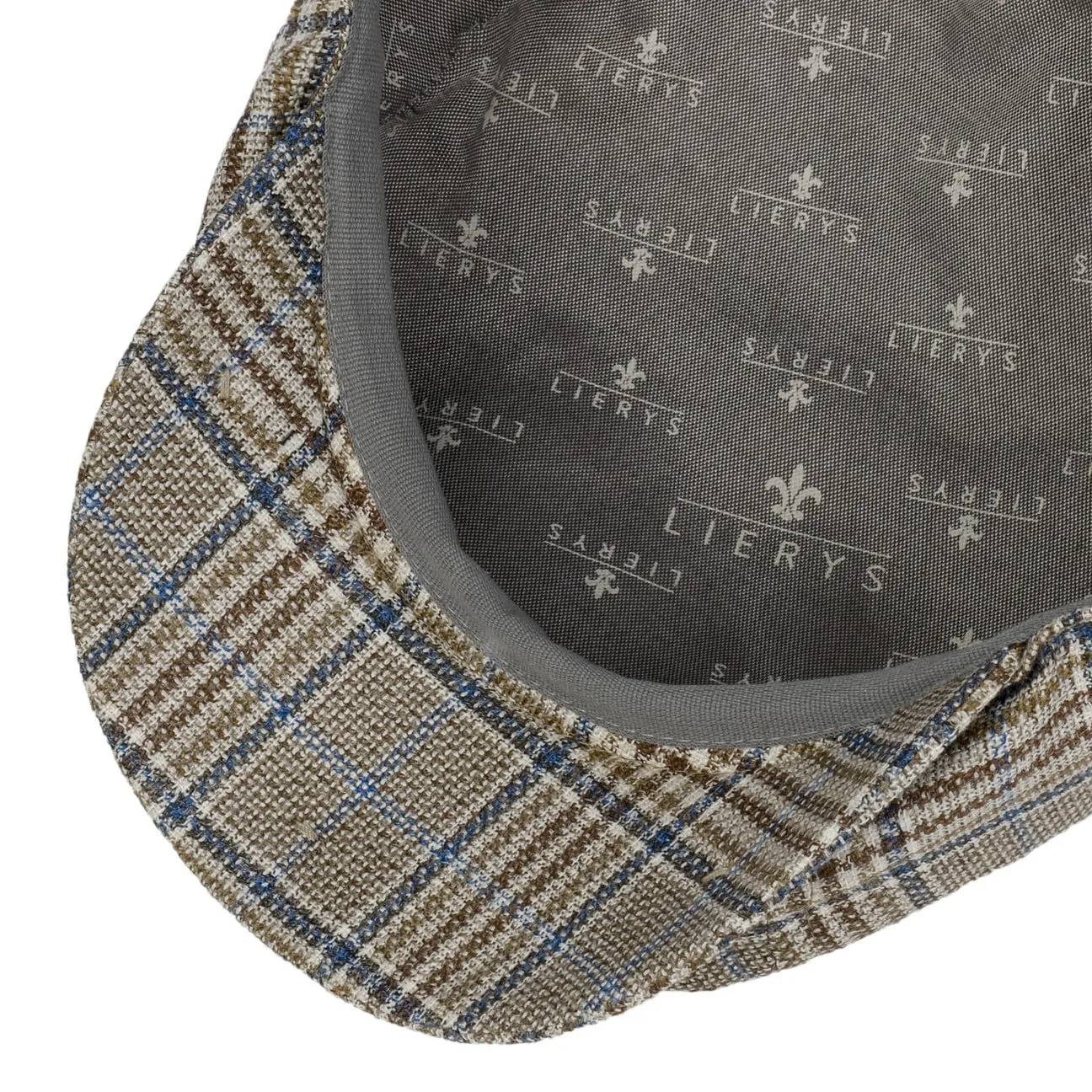 Glencheck 8 Panel Flat Cap by Lierys