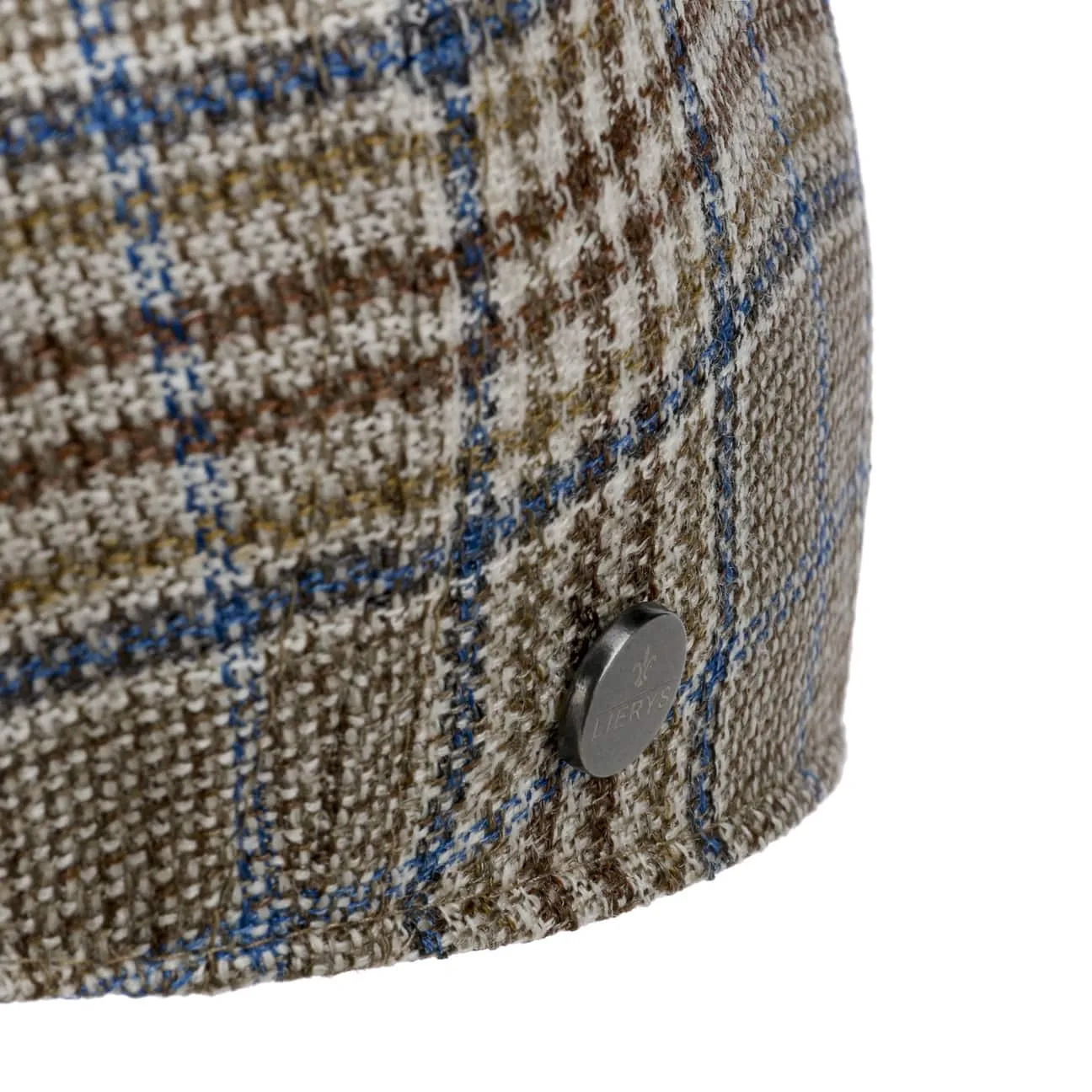 Glencheck 8 Panel Flat Cap by Lierys