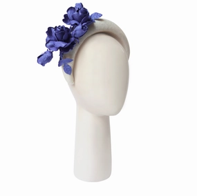 Hairband in Jacaranda and Ivory