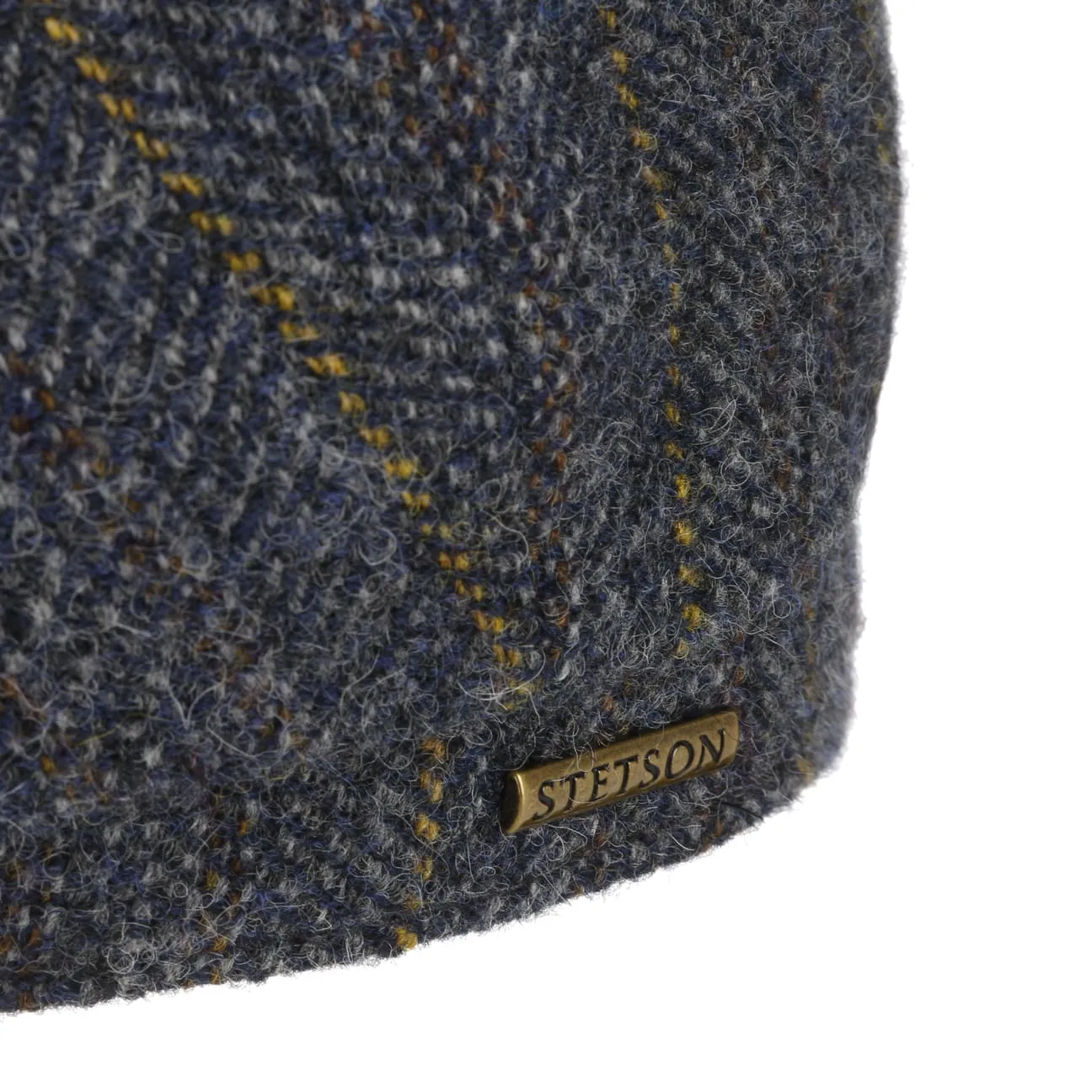 Hatteras Herringbone Stripe Flat Cap by Stetson