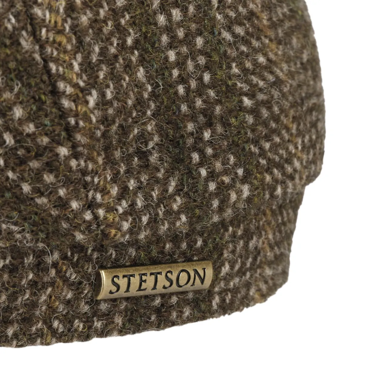 Hatteras Herringbone Stripe Flat Cap by Stetson
