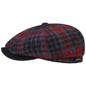 Hatteras Karlsen Wool Check Flat Cap by Stetson