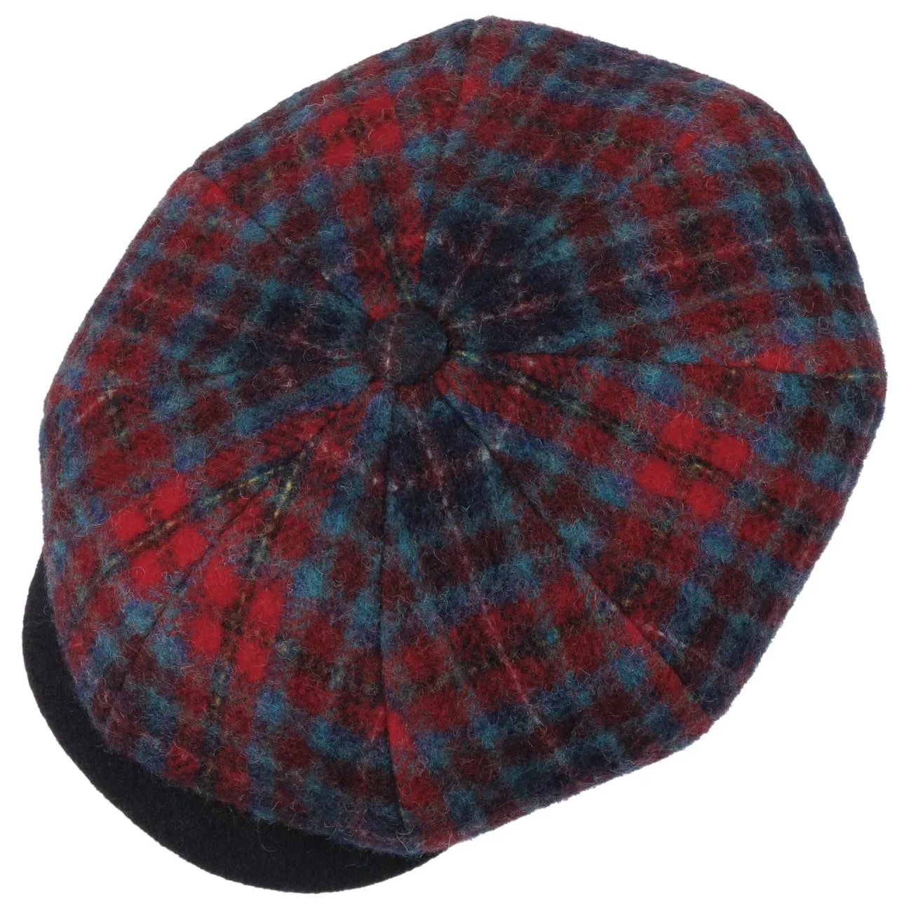 Hatteras Karlsen Wool Check Flat Cap by Stetson
