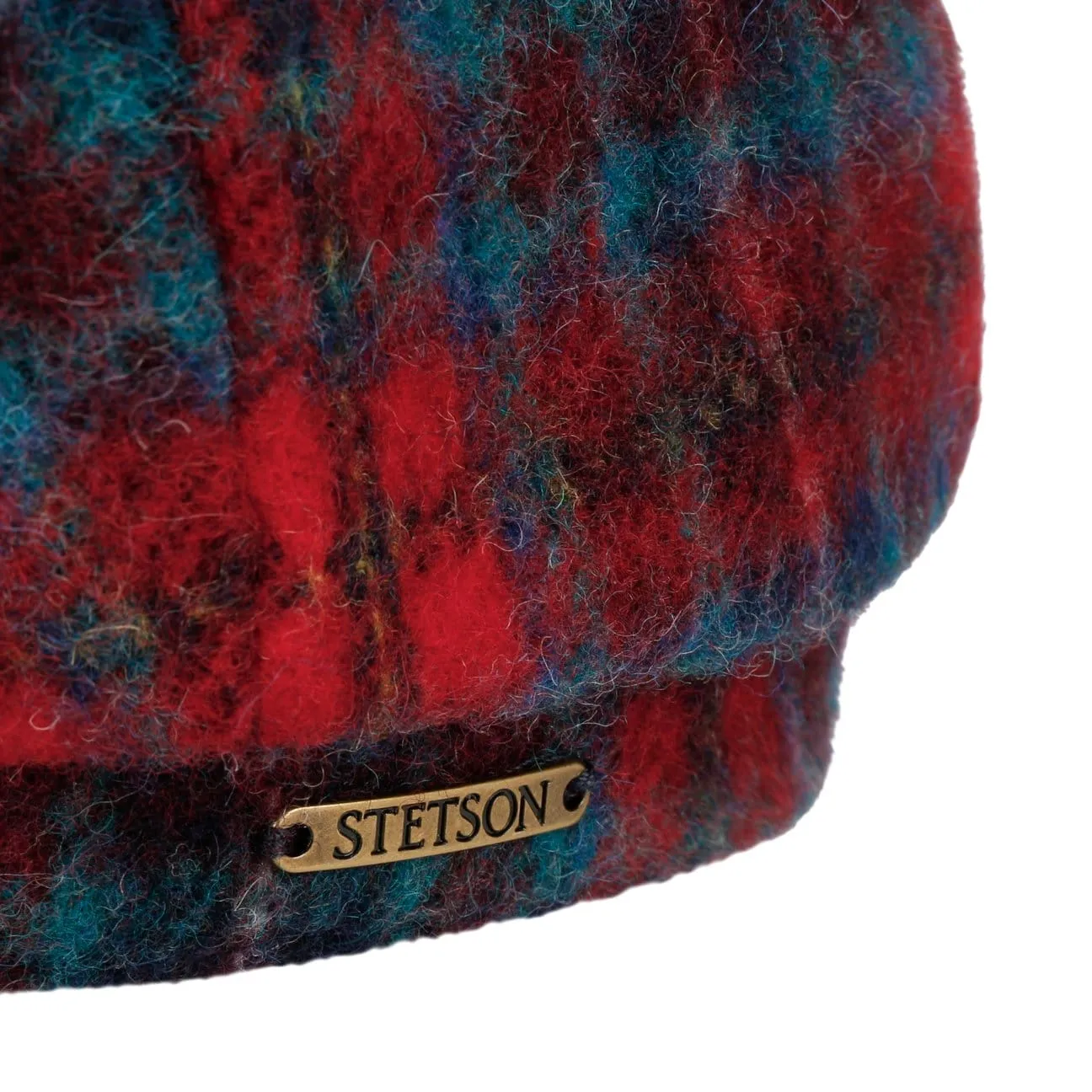Hatteras Karlsen Wool Check Flat Cap by Stetson