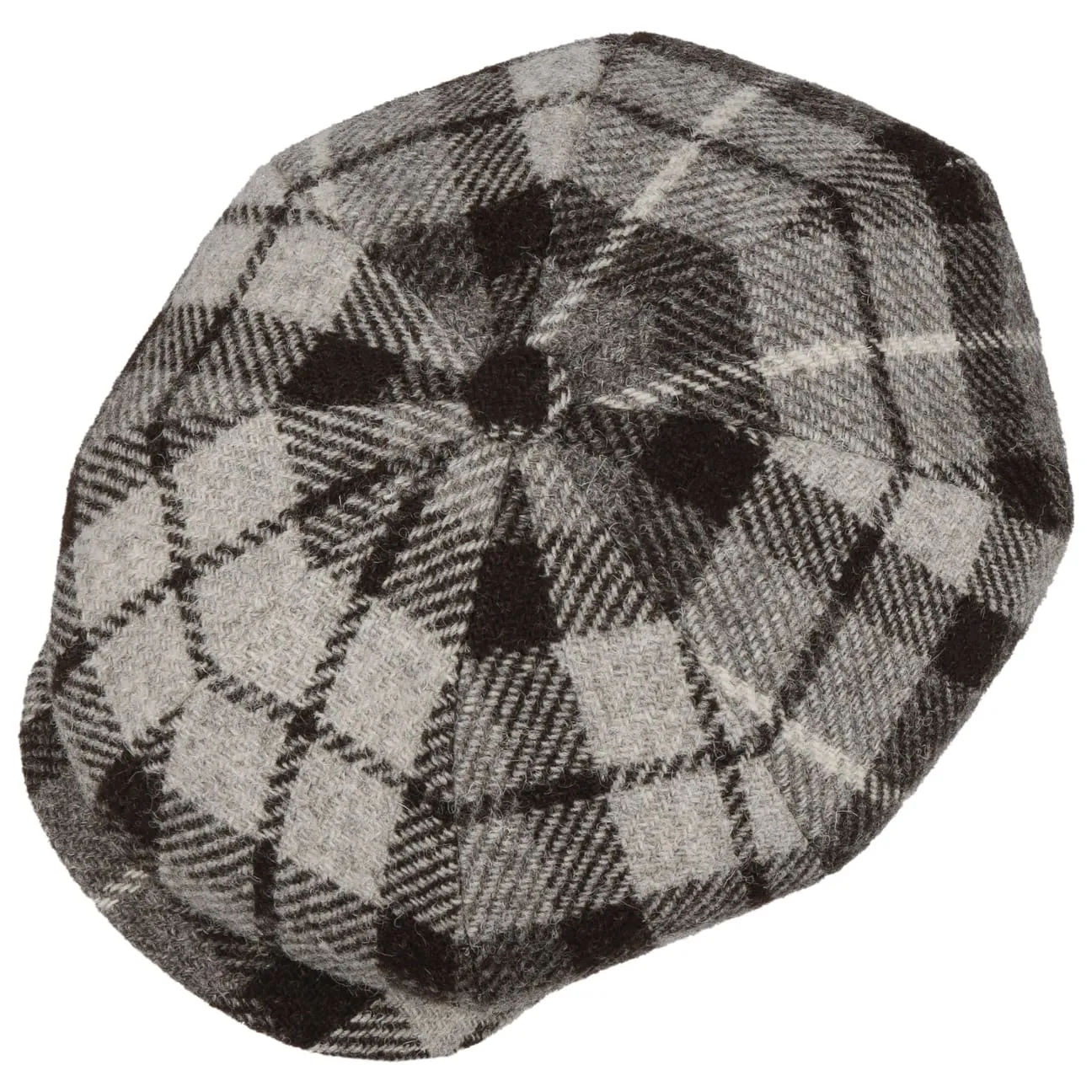 Hatteras Undyed Harris Tweed Newsboy Cap by Stetson