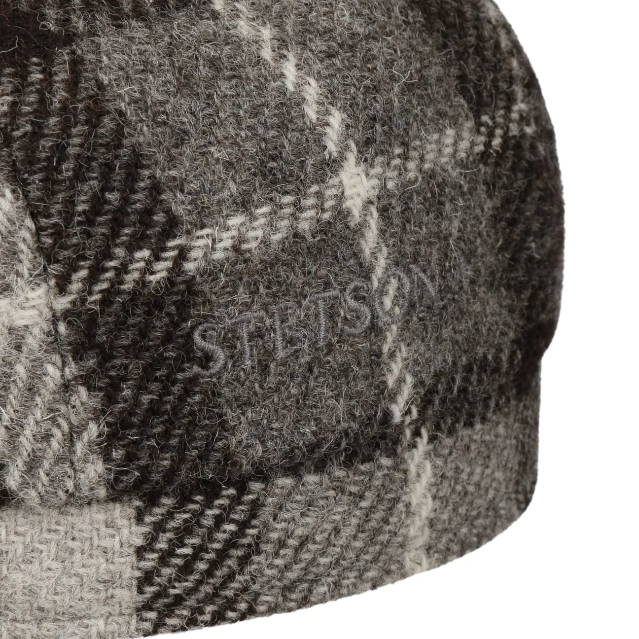 Hatteras Undyed Harris Tweed Newsboy Cap by Stetson