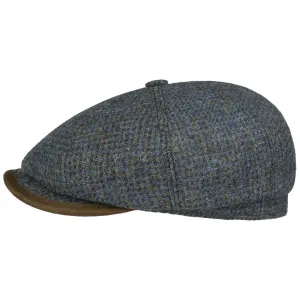 Hatteras Wool Harris Tweed Flat Cap by Stetson