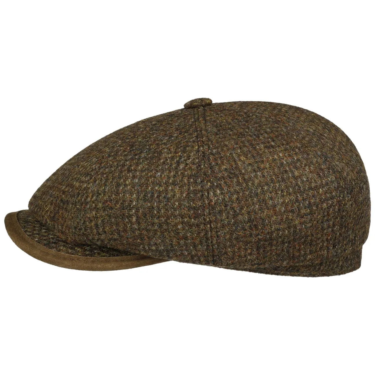 Hatteras Wool Harris Tweed Flat Cap by Stetson