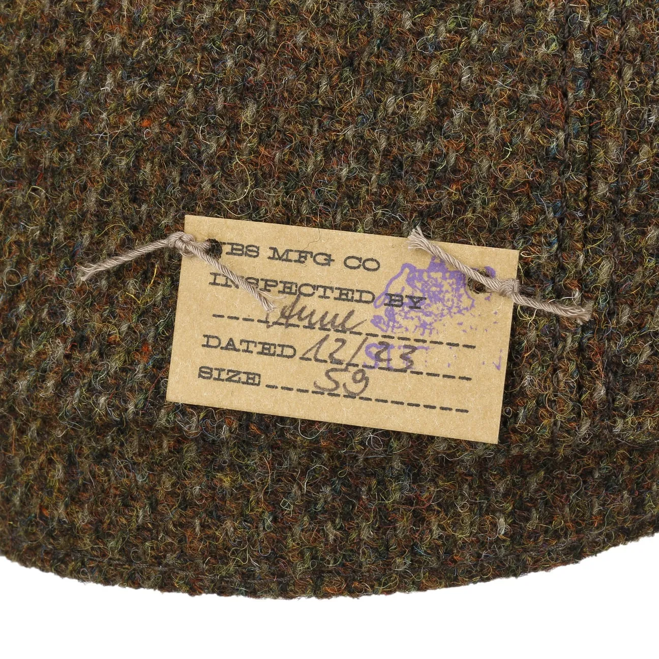 Hatteras Wool Harris Tweed Flat Cap by Stetson