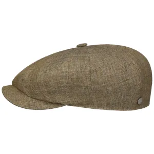Herringbone Linen Newsboy Cap by Lierys