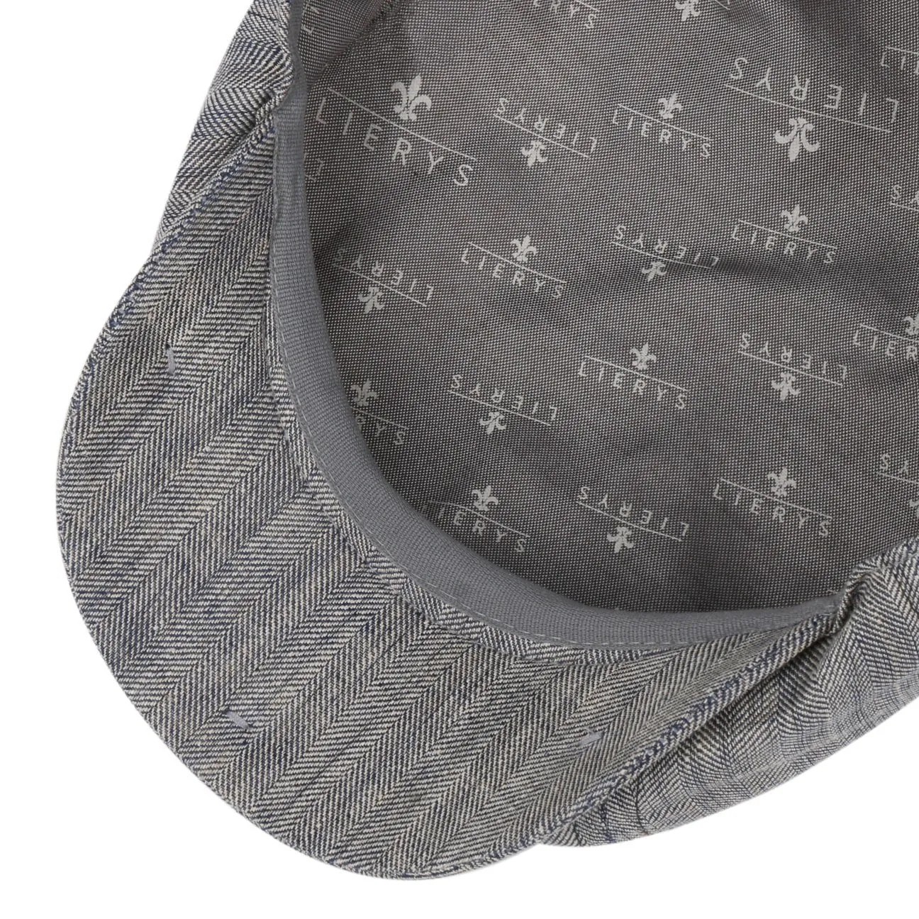 Herringbone Linen Newsboy Cap by Lierys