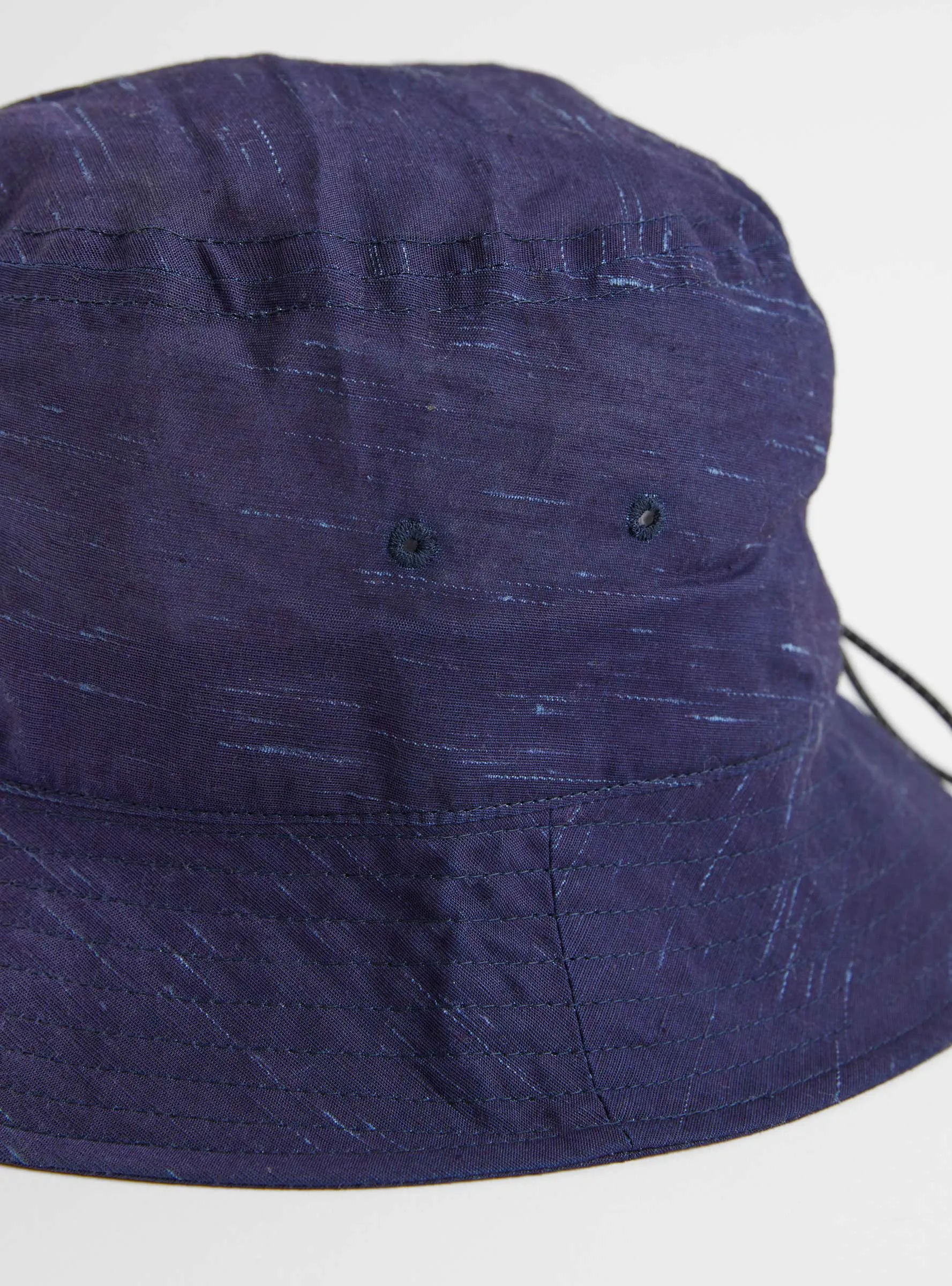 Indigo Dyed Bucket Hat Sazanami
