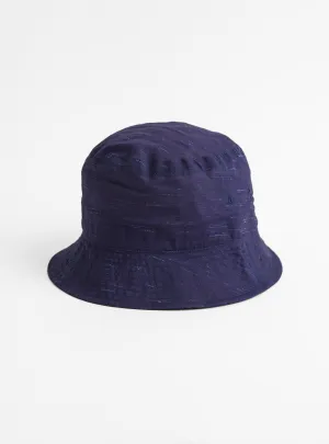Indigo Dyed Bucket Hat Sazanami