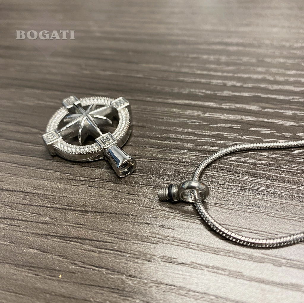 J-124 - NorthStar Compass - Pendant with Chain